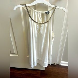 Windsor cream tank with gold embellishments